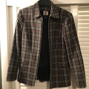 Plaid wool blazer